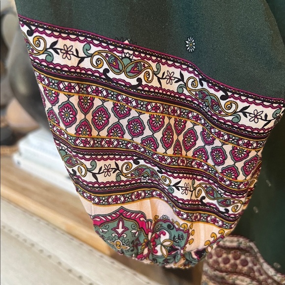 Anthropologie Fig & Flower Boho Peasant Blouse Top Size Petite Medium - Picture 6 of 8